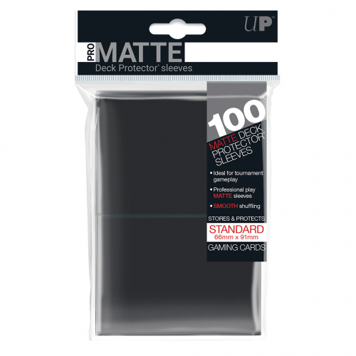 Ultra Pro Deck Protector Sleeves Standard Matte- Black (100)
