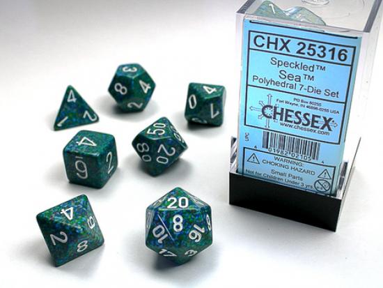 Sea Speckled Polyhedral 7-Dice Sets